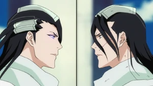Ep327 - Byakuya & Reigai Byakuya face each other