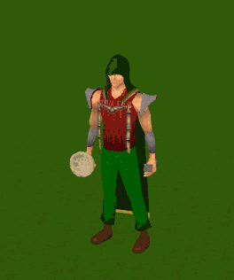 A player performing the Herblore cape emote.