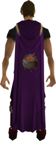 Cooking cape equipped
