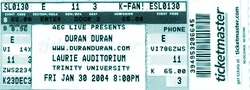 Laurie Auditorium, San Antonio TX, USA. duran duran ticket