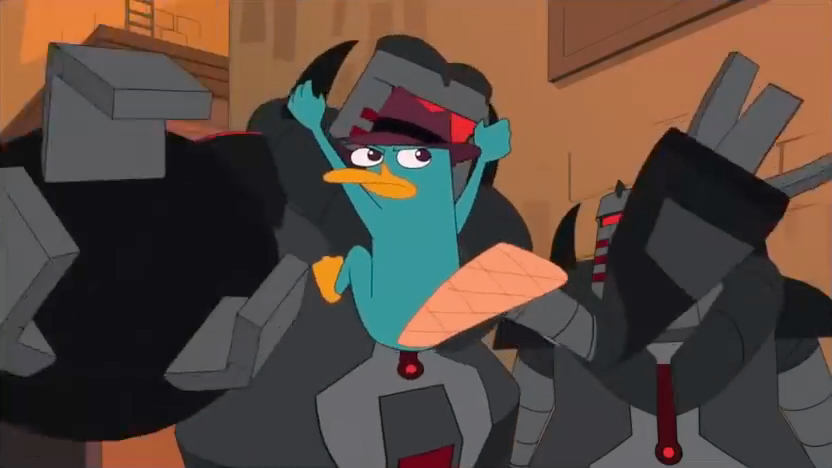 Image Perry Grasps The Norm Bot Phineas And Ferb Wiki Your Guide To Phineas And Ferb 8143