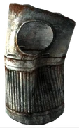 Garbage can twisted