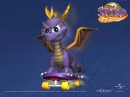 Spyro on a Skateboard Wallpaper