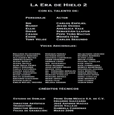 Doblaje Latino de La Era de Hielo 2 (2)