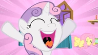 Sweetie Belle singing Fluttershy cowering S1E17