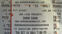 St Augustine FL 10-13-11 duran duran discogs ticket