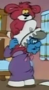 Nanny with Smoogle on her Head