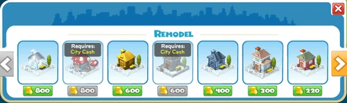 Remodeling Menu