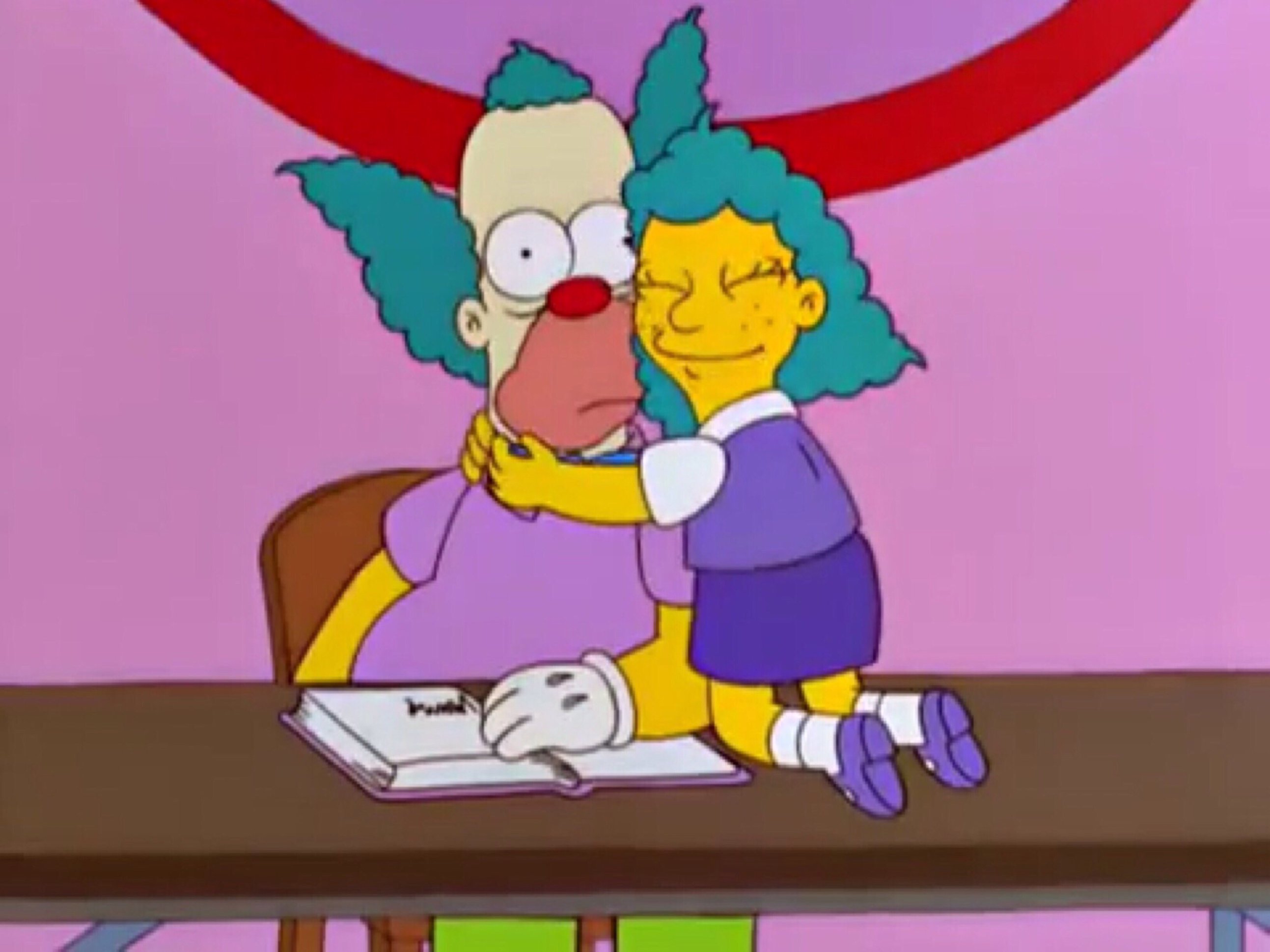 lol that is totally me in that picture lol). krusty the clown! 