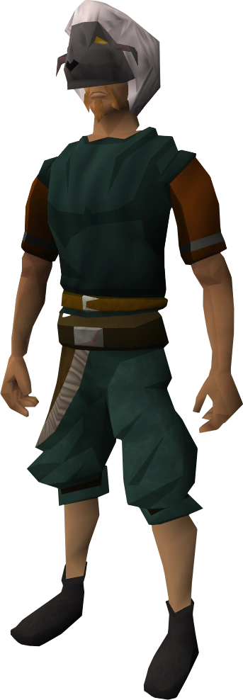 Sheep mask equipped