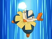 EP426 Hariyama usando Puño certero