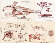 Class F shuttlecraft original design by Matt Jefferies