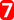 7 white, red rounded rectangle