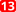 13 white, red rounded rectangle