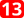 13 white, red rounded rectangle