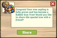 Bubble Gum Tree Growth Message