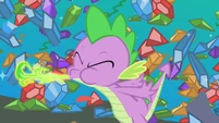 Spike produces his own measly fire S1E24