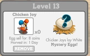 Chicken Joy Inside Chinken Coop