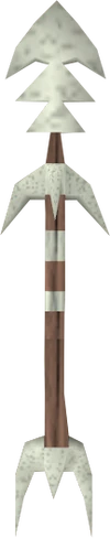 Sacred clay harpoon detail