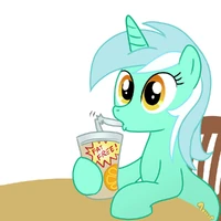 16911 - Lyra artist-madmax drinking heartstrings sitting smoothie