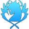 Blue pegasus symbol