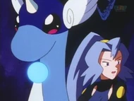 EP255 Dragonair usando destello