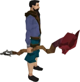 Dragon staff equipped