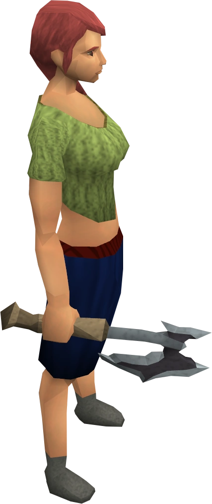Bathus battleaxe equipped