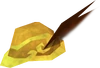 Golden mining helmet detail