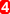 4 white, red rounded rectangle