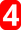4 white, red rounded rectangle