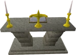 Limestone altar built