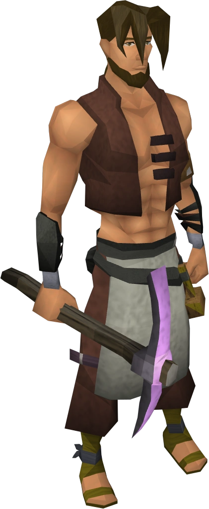 Novite pickaxe equipped