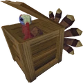 Turkey in crate