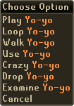 Yoyo options