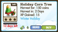 Holiday Corn Tree Market Info