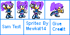 SAm Test The Hedgehog Sprites by Mewkat14