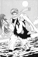 Natsu saves Erza (manga)