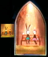 Oswald and Ortensia together on their bench.