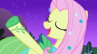 Scene starts transitioning to Fluttershy's gala fantasy S1E26