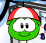 Green puffle playing