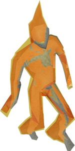 Mummy on fire