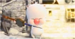 Mog laughing