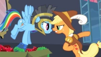 201px-Rainbow Dash and Applejack arguing S2E11