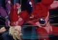 Hatchyack elbows gohan in the neck