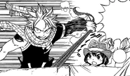 Natsu Grabbing Flare's Hair