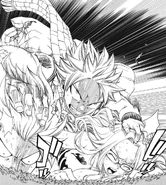 Natsu saves elfman and evergreen