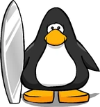 Silver surfboard PC