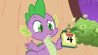 Spike holding a calendar S2E20