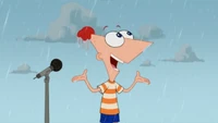 Phineas in the rain